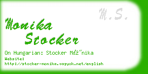 monika stocker business card